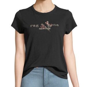 Bouquet Logo Crewneck Short-Sleeve Cotton T-Shirt